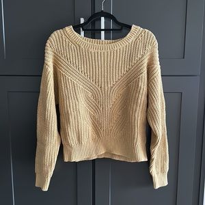 NWT The Drop Selena Cable Front Cropped Sweater